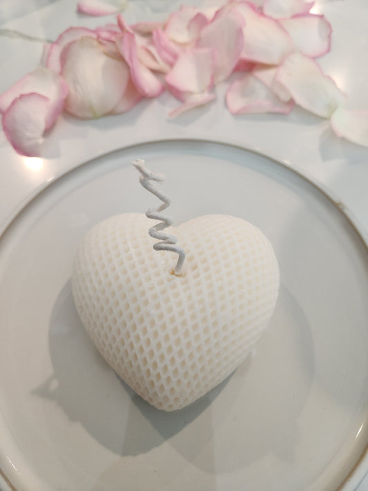 Heart Pillar Candle